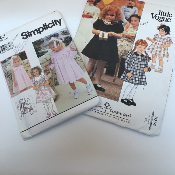 Bundle of (2) Toddler Party Dress Sewing Patterns - Picture 1 of 6